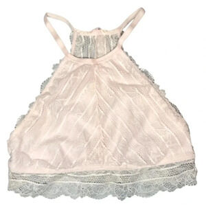 AERIE Hi-Neck Bralette Pink Size: M